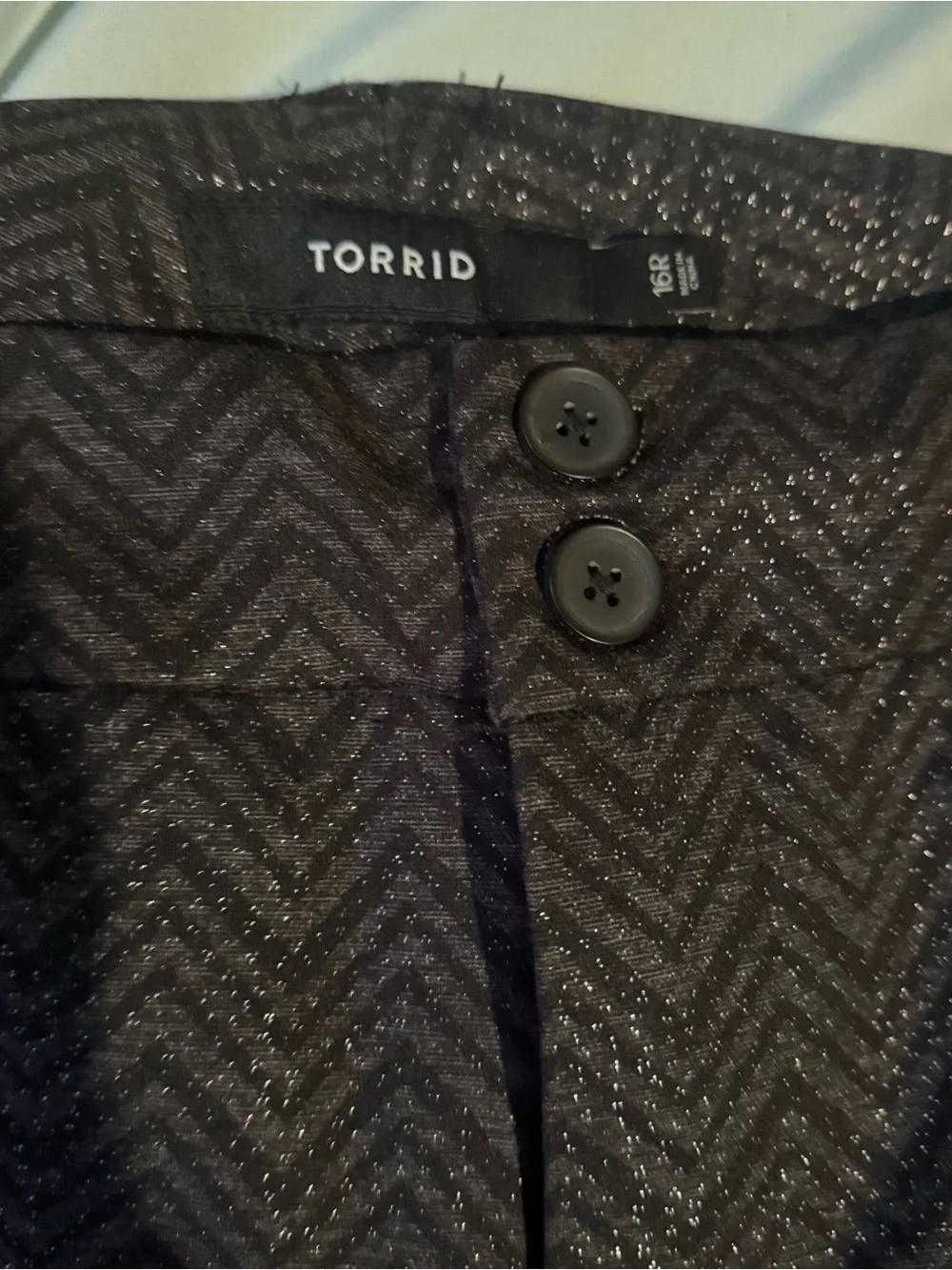 Torrid Studio Signature Premium Ponte Stretch Ankle Skinny Pant -Chevron Print